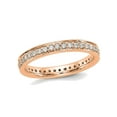 thumbnail image 1 of 1/2 Carat (Ctw Color H-I, I1-I2) Ladies 14K Rose Pink Gold Diamond Eternity Wedding Band Ring, 1 of 6