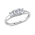 thumbnail image 1 of 1/2 Carat (Ctw G-H, I2-I3) Three-Stone Diamond Engagement Ring in 14K White Gold, 1 of 4