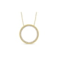thumbnail image 1 of 1/2 Carat (Ctw I1-I2) Diamond Circle Pendant Necklace in 14K Yellow Gold with Chain for Women, 1 of 5
