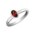 thumbnail image 1 of 1/2 Carat (Ctw) Oval Garnet Solitaire Ring in Sterling Silver, 1 of 5