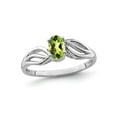 thumbnail image 1 of Gem & Harmony 1/2 Carat (Ctw) Peridot Ring in Sterling Silver for Women, 1 of 5