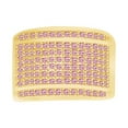 thumbnail image 1 of AFFY 1.2 Carat (Ctw) Round Cut Pink Natural Diamond Iced Out Hip Hop Jewelry Band Ring In 14k Solid Yellow Gold Ring Size-10.5, 1 of 1