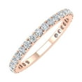 thumbnail image 1 of 1/2 Carat Diamond 3/4 Eternity Wedding Band Ring in 14K Rose Gold (Ring Size 5.75) (I1-I2 Clarity), 1 of 6