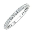 thumbnail image 1 of 1/2 Carat Diamond 3/4 Eternity Wedding Band Ring in 14K White Gold (Ring Size 7.25), 1 of 6