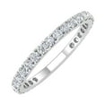 thumbnail image 1 of 1/2 Carat Diamond 3/4 Eternity Wedding Band in 10k White Gold - IGI Certified (Ring Size 5.5), 1 of 7