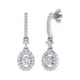 thumbnail image 1 of 1/2 Carat Diamond Drop Earrings in 14K White Gold (SI1-SI2 Clarity), 1 of 1