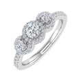 thumbnail image 1 of 1/2 Carat Diamond Engagement Ring in 14k White Gold (Ring Size 11) (I1-I2 Clarity), 1 of 4