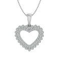 thumbnail image 1 of 1/2 Carat Diamond Heart Pendant Necklace in 10K White Gold (Included Silver Chain), 1 of 4