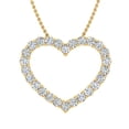 thumbnail image 1 of 1/2 Carat Diamond Heart Pendant Necklace in 14K Yellow Gold (Included Silver Chain) (I1-I2 Clarity), 1 of 3