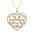 thumbnail image 1 of 1/2 Carat Diamond Heart Pendant Necklace in 14K Yellow Gold (Included Silver Chain) (SI1-SI2 Clarity), 1 of 3