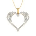 thumbnail image 1 of 1/2 Carat Diamond Heart Pendant Necklace in 14K Yellow Gold (Silver Chain Included) (SI1-SI2 Clarity), 1 of 3