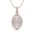 thumbnail image 1 of 1/2 Carat Diamond Pendant Necklace in 14K Rose Gold (Silver Cable Chain), 1 of 1