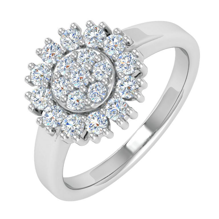 1 2 Carat Diamond Ring Band in 10K White Gold Ring Size 10.5