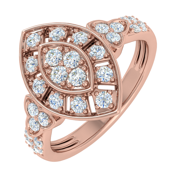 1/2 Carat Diamond Ring Band in 14K Rose Gold (Ring Size 7.75)