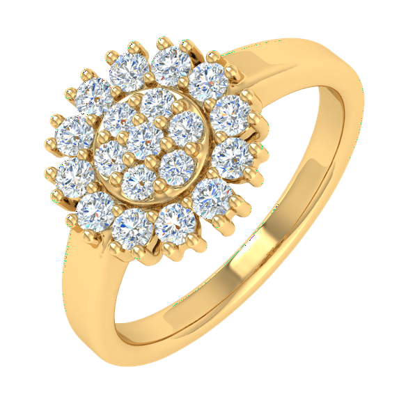 1/2 Carat Diamond Ring Band in 14K Yellow Gold (Ring Size 6.5)