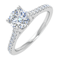 thumbnail image 1 of 1/2 Carat Diamond Solitaire Engagement Ring in 14K White Gold (Ring Size 11), 1 of 6