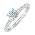 thumbnail image 1 of 1/2 Carat Diamond Solitaire Engagement Ring in 14K White Gold (Ring Size 5.5), 1 of 6