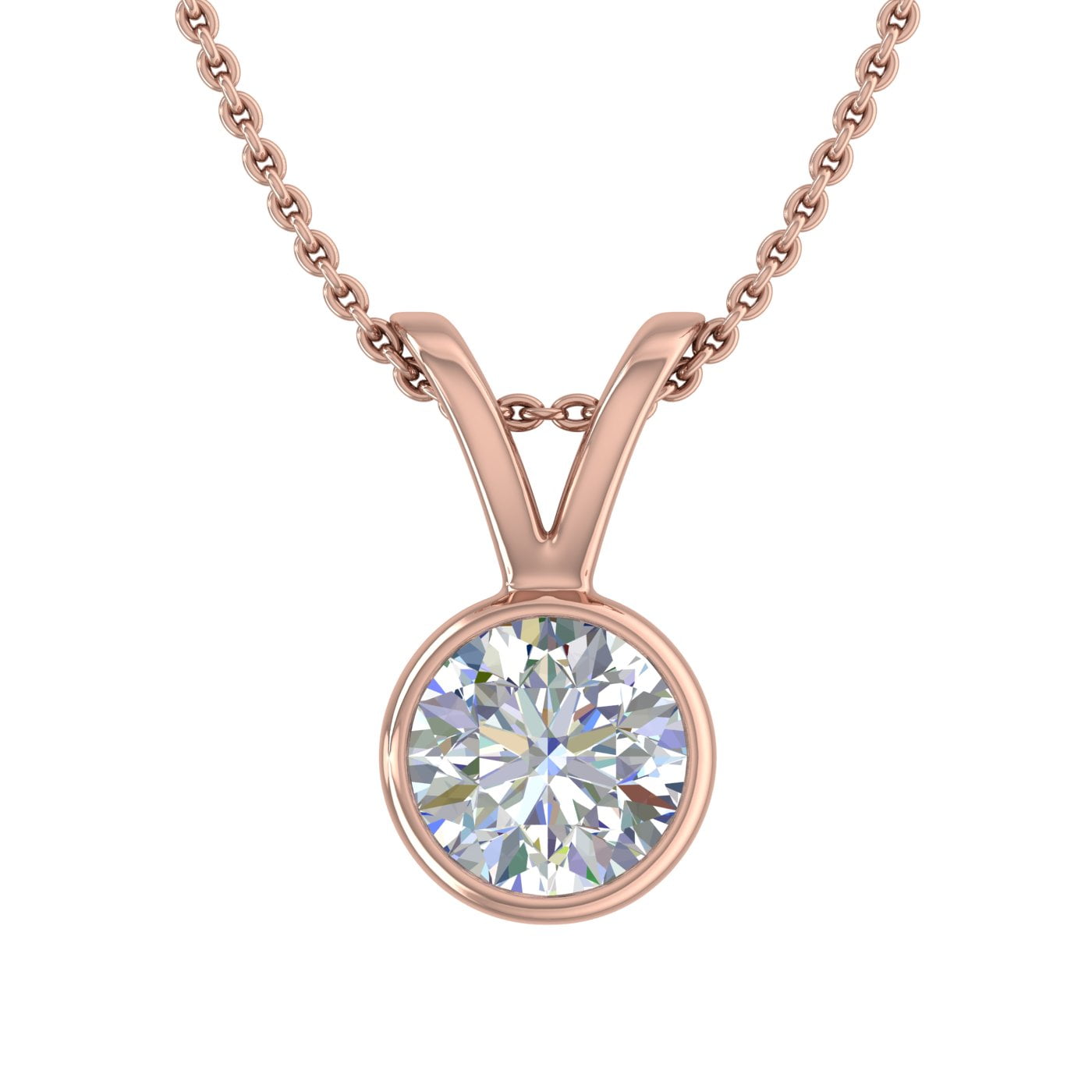 1/2 CT diamond necklace, 14K white gold | eBay