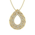 thumbnail image 1 of 1/2 Carat Diamond Tear Drop Pendant Necklace in 10K Yellow Gold (Included Silver Chain), 1 of 3