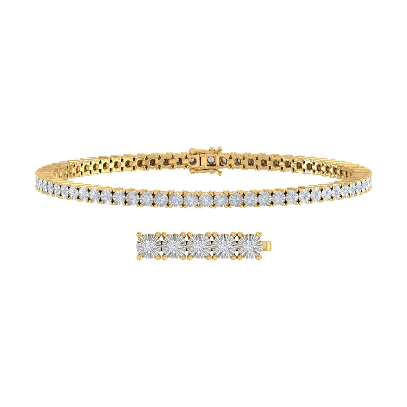 Zales 1/4 CT. T.w. Diamond Tennis Bracelet in 10K Gold - 7.25