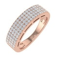 thumbnail image 1 of 1/2 Carat Diamond Wedding Band Ring in 10K Rose Gold (Ring Size 4.75) (I1-I2 Clarity), 1 of 6