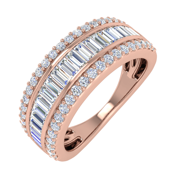 1/2 Carat Diamond Wedding Band Ring in 10K Rose Gold (Ring Size 9)