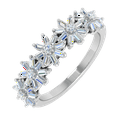 thumbnail image 1 of 1/2 Carat Diamond Wedding Band Ring in 10K White Gold (Ring Size 6.5), 1 of 4