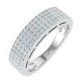 thumbnail image 1 of 1/2 Carat Diamond Wedding Band Ring in 10K White Gold (Ring Size 8.75) (I1-I2 Clarity), 1 of 6
