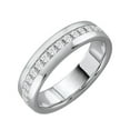 thumbnail image 1 of 1/2 Carat Diamond Wedding Band Ring in 10K White Gold (Ring Size 8) - IGI Certified, 1 of 3
