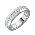 thumbnail image 1 of 1/2 Carat Diamond Wedding Band Ring in 10K White Gold (Ring Size 9), 1 of 1