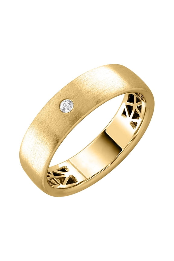 1/2 Carat Diamond Wedding Band Ring in 10K Yellow Gold (Ring Size 13.5)
