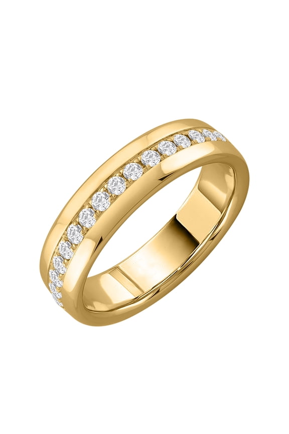 1/2 Carat Diamond Wedding Band Ring in 10K Yellow Gold (Ring Size 13.75)
