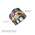 thumbnail image 1 of 1.2 Carat Genuine Rhodolite Garnet Nature Inspired Ring in 925 Sterling Silver with 18K Gold Plating, 1 of 5