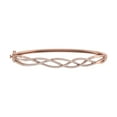 thumbnail image 1 of 1/2 Carat Interwined Diamond Bangle Bracelet in 10K Rose Gold, 1 of 3