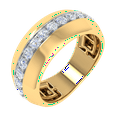 thumbnail image 1 of 1/2 Carat Men Diamond Wedding Band Ring in 10K Gold (Ring Size 4.5), 1 of 6