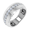 thumbnail image 1 of 1/2 Carat Men Diamond Wedding Band Ring in 10K Gold (Ring Size 7.25), 1 of 6