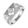 thumbnail image 1 of 1/2 Carat Men's Diamond Wedding Band Ring in 14K White Gold (Ring Size 7), 1 of 6
