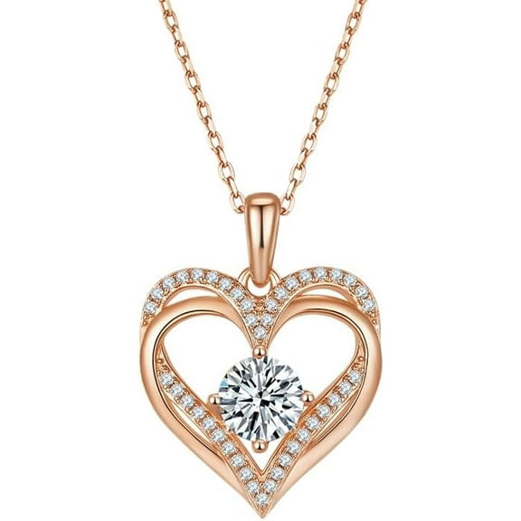 1.2 Carat Moissanite Pendant Necklace Women's Diamond Necklace 18K White Gold Lab Diamond Pendants Necklaces for Women Moissanite Necklace Lab Women's Diamond Necklace