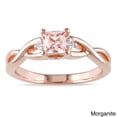 thumbnail image 1 of 1/2 Carat Morganite and Diamond Engagement Ring in Rose Gold, 1 of 3