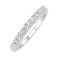 thumbnail image 1 of 1/2 Carat Natural Princess Cut Diamond Wedding Band Ring in 14K White Gold (Ring Size 6.25), 1 of 4