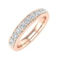 thumbnail image 1 of 1/2 Carat Pave Set Diamond Wedding Band Ring in 14K Rose Gold (Ring Size 4) (I1-I2 Clarity), 1 of 5