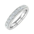 thumbnail image 1 of 1/2 Carat Pave Set Diamond Wedding Band Ring in 14K White Gold (Ring Size 7.5), 1 of 5