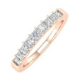 thumbnail image 1 of 1/2 Carat Princess Cut Diamond Wedding Band Ring in 14K Rose Gold (Ring Size 5.5), 1 of 5