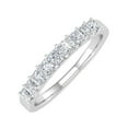 thumbnail image 1 of 1/2 Carat Princess Cut Diamond Wedding Band Ring in 14K White Gold (Ring Size 10) (I1-I2 Clarity), 1 of 6