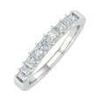 thumbnail image 1 of 1/2 Carat Princess Cut Diamond Wedding Band Ring in 14K White Gold (Ring Size 11), 1 of 4