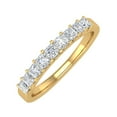 thumbnail image 1 of 1/2 Carat Princess Cut Diamond Wedding Band Ring in 14K Yellow Gold (Ring Size 5.25), 1 of 6