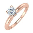 thumbnail image 1 of 1/2 Carat Prong Set Diamond Engagement Ring Band in 14K Rose Gold (Ring Size 4.5), 1 of 4