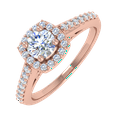 thumbnail image 1 of 1/2 Carat Prong Set Diamond Engagement Ring Band in 14K Rose Gold (Ring Size 5), 1 of 5