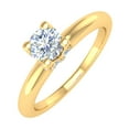 thumbnail image 1 of 1/2 Carat Prong Set Diamond Engagement Ring Band in 14K Yellow Gold (Ring Size 4.25), 1 of 4