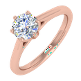 thumbnail image 1 of 1/2 Carat Prong Set Solitaire Diamond Engagement Ring Band in 14K Rose Gold (Ring Size 10.75), 1 of 5